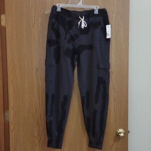Black Tie-Dye Jogger Pants